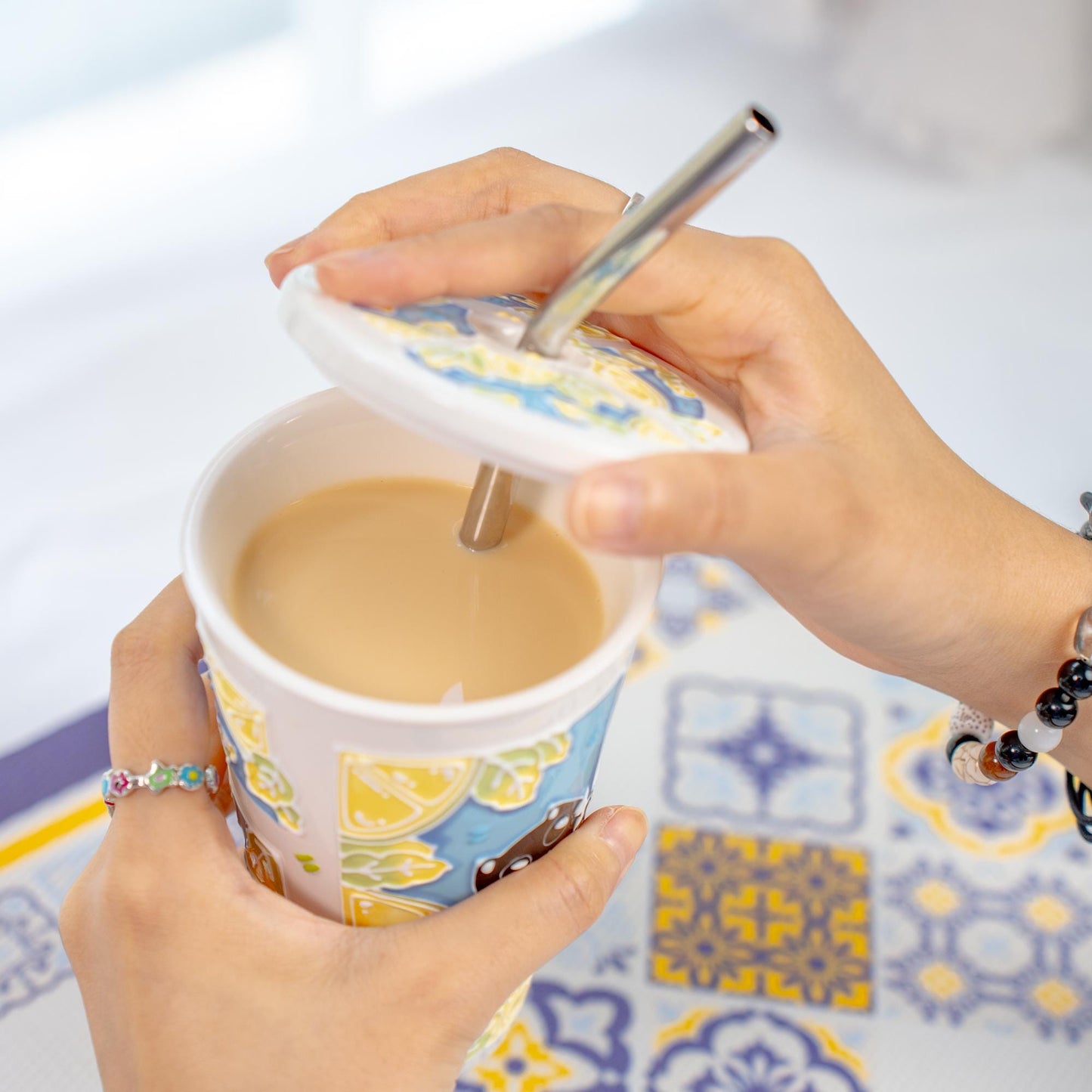 Summer Cat Lidded Tumbler — view 10