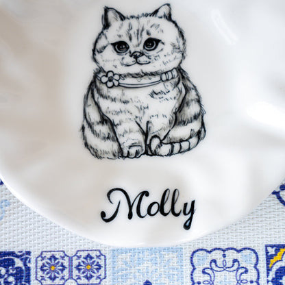 Custom Cat Portrait Dish — view 5