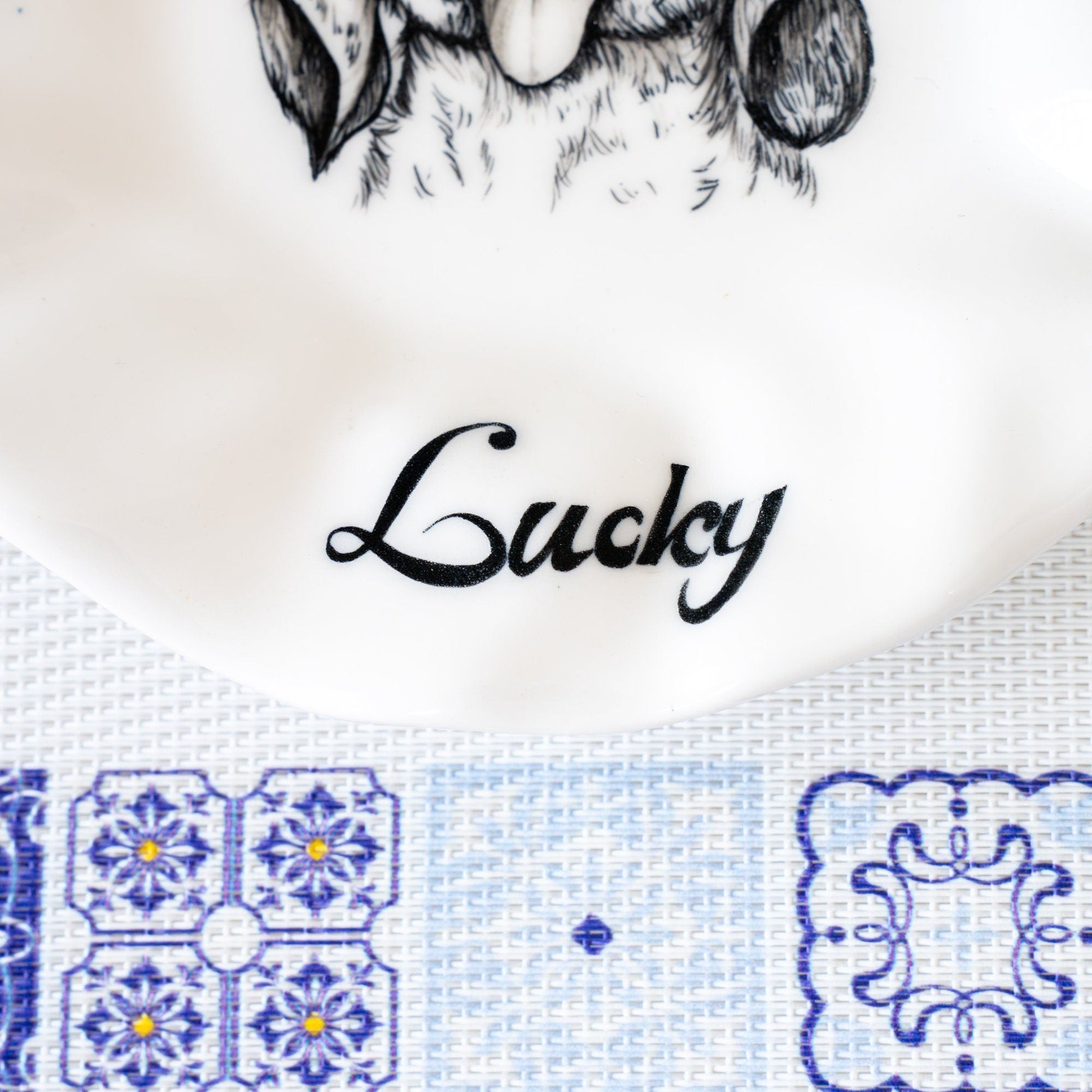Custom Dog Portrait Dish — view 3