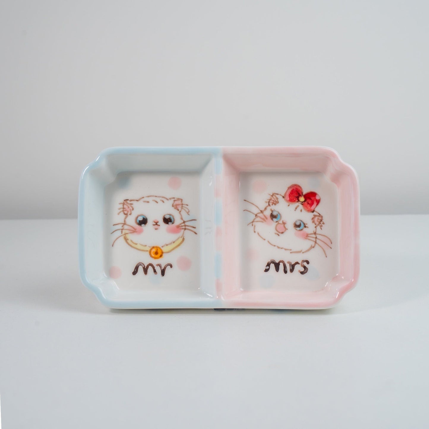 Mr & Mrs Cat Ring Dish — view 3