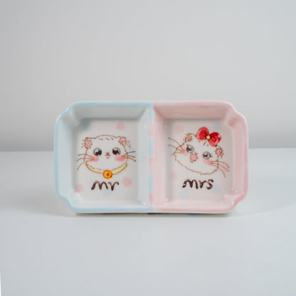 Mr & Mrs Cat Ring Dish — view 3
