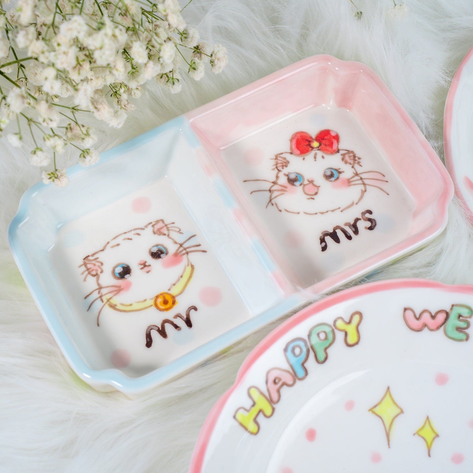 Mr & Mrs Cat Ring Dish — view 4