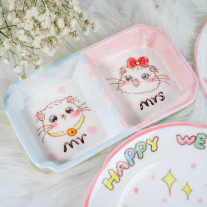 Mr & Mrs Cat Ring Dish — view 4