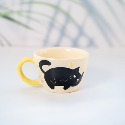 Black Cat Stoneware Mug — view 5