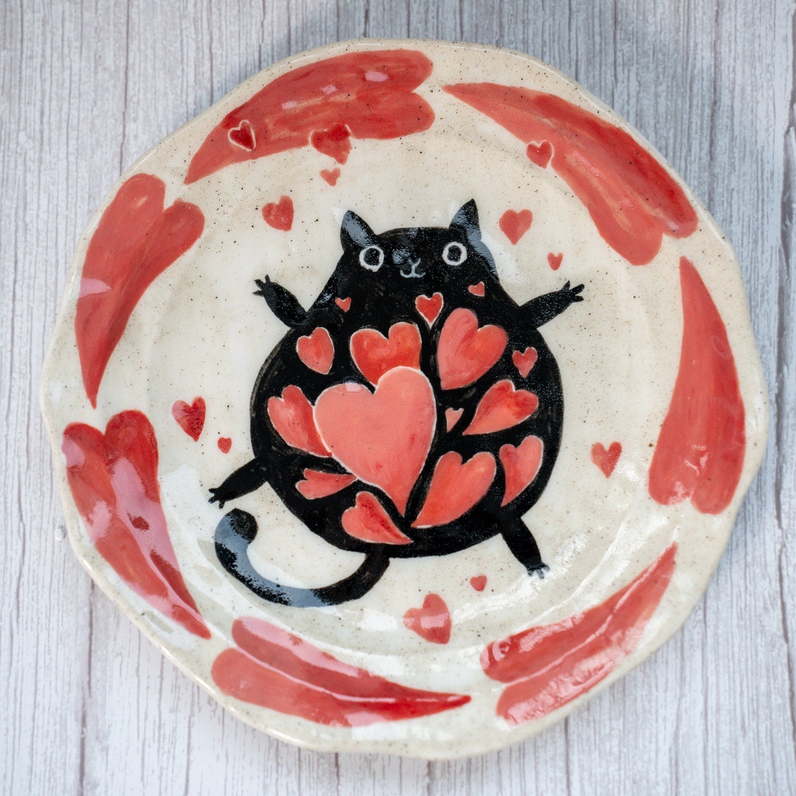 Katzenschale mit Herzchen