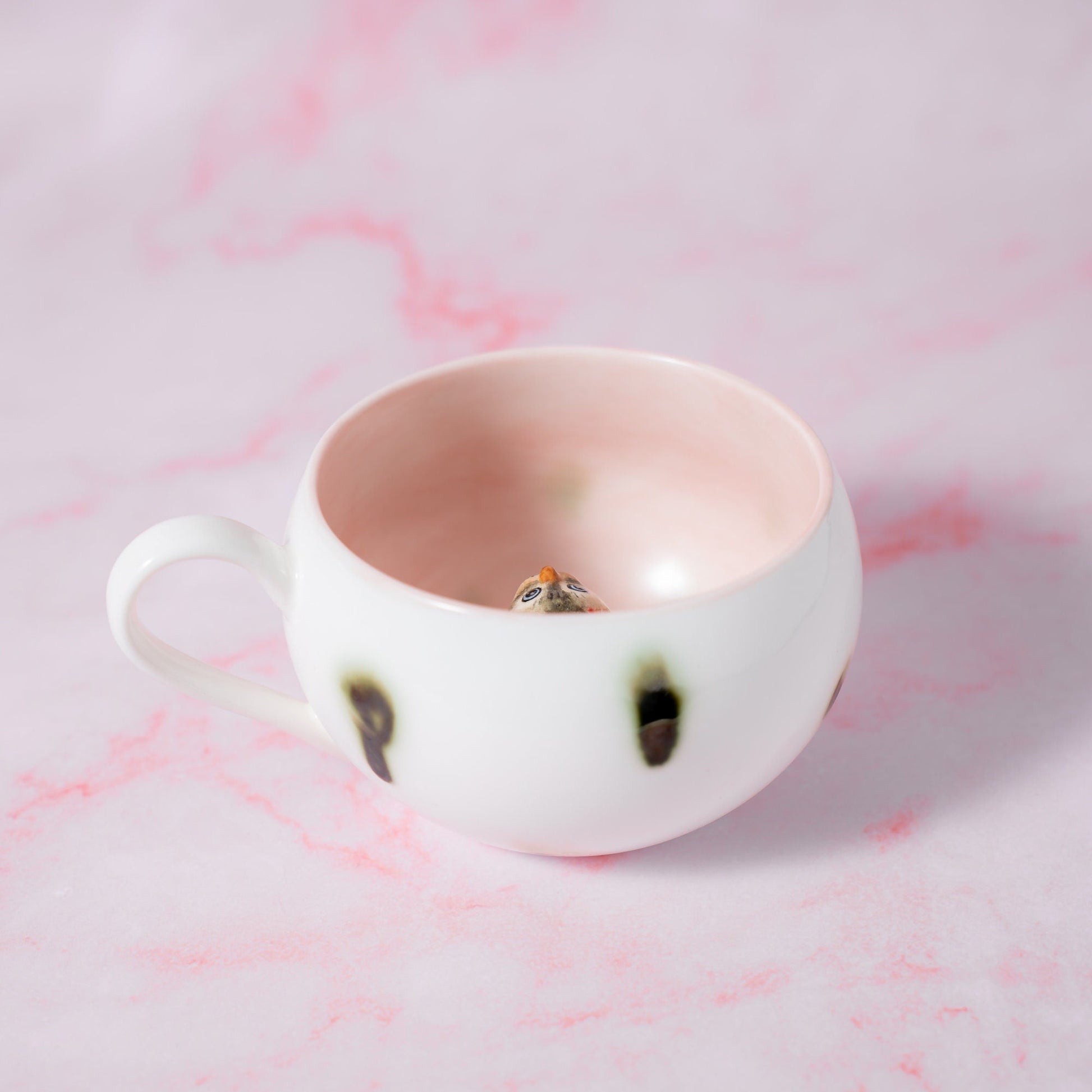 Peekaboo Cat Figure Mug — view 4