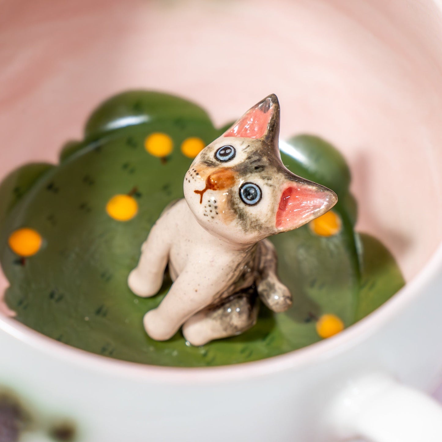 Peekaboo Cat Figure Mug — view 7