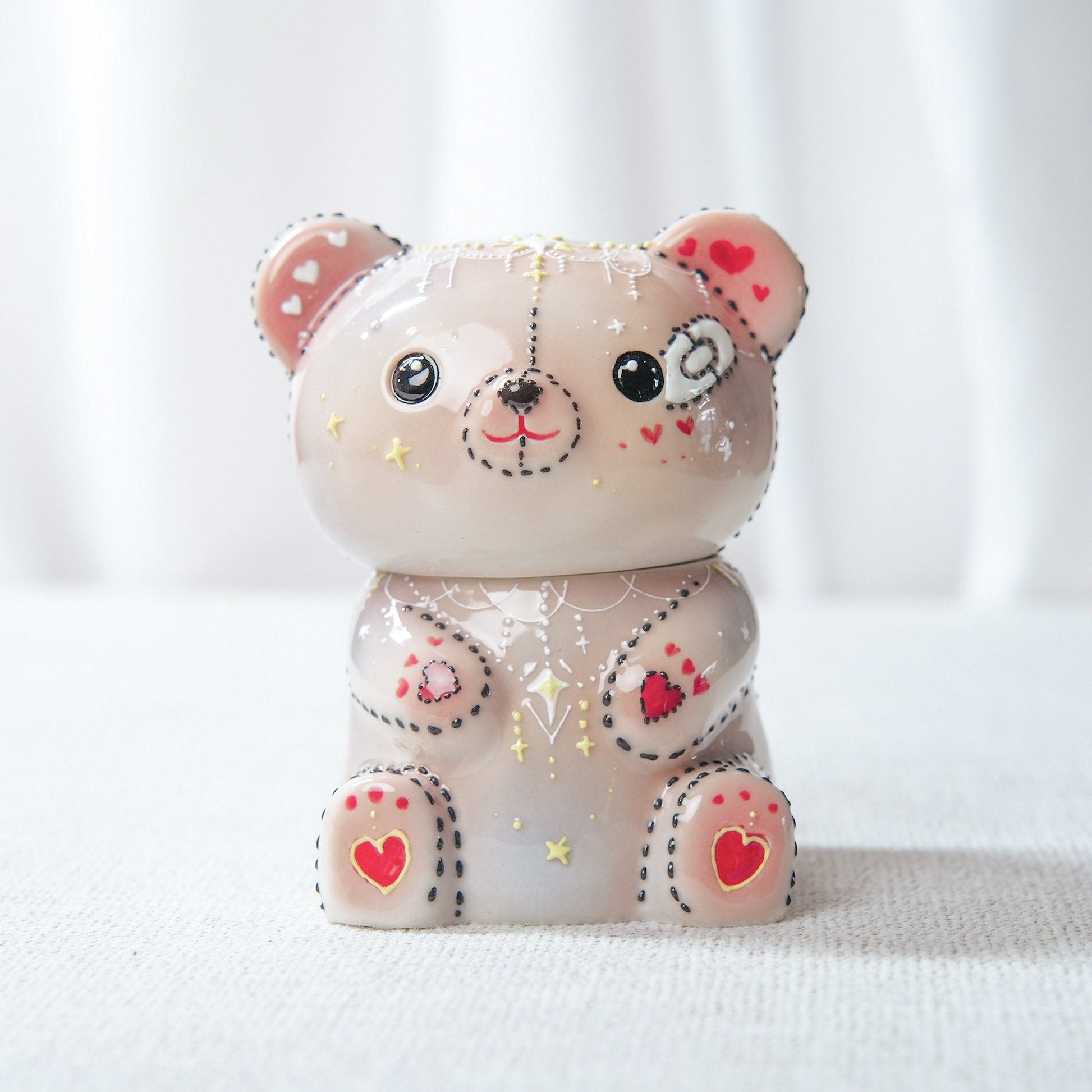 Pink Teddy Bear Lidded Mug — view 3