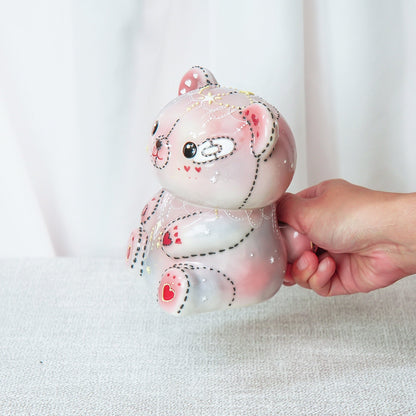 Pink Teddy Bear Lidded Mug — view 7