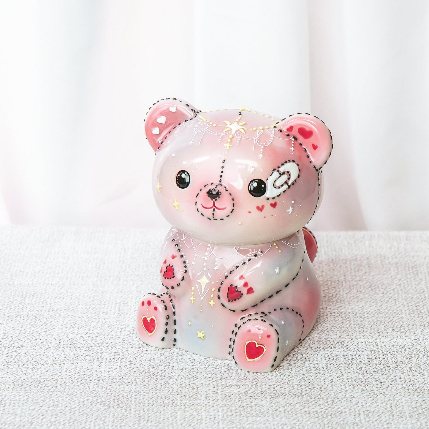 Pink Teddy Bear Lidded Mug — view 8