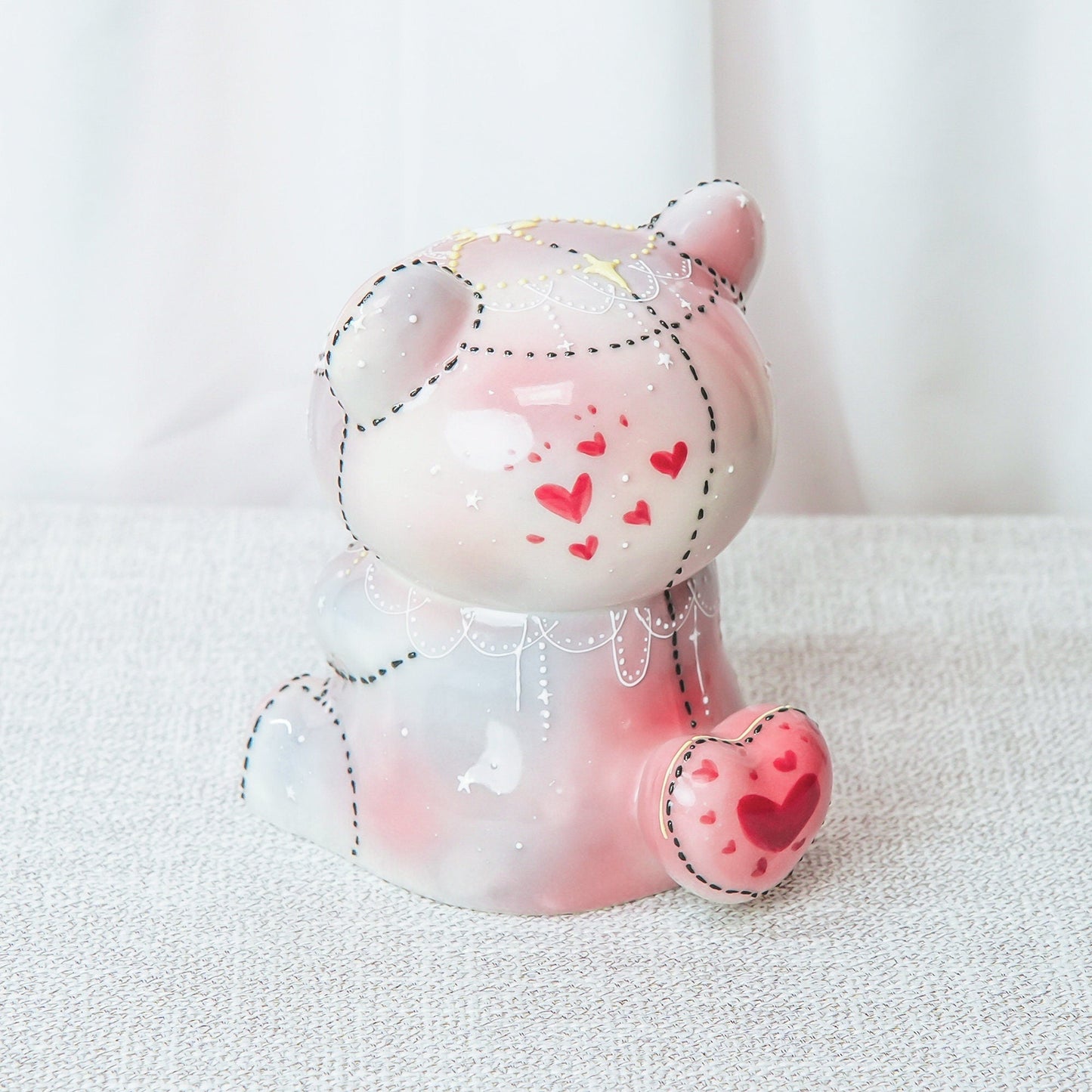 Pink Teddy Bear Lidded Mug — view 10