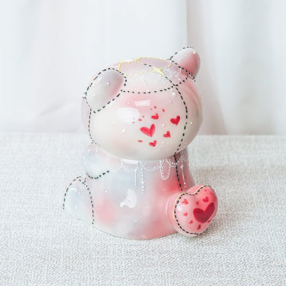 Pink Teddy Bear Lidded Mug — view 10