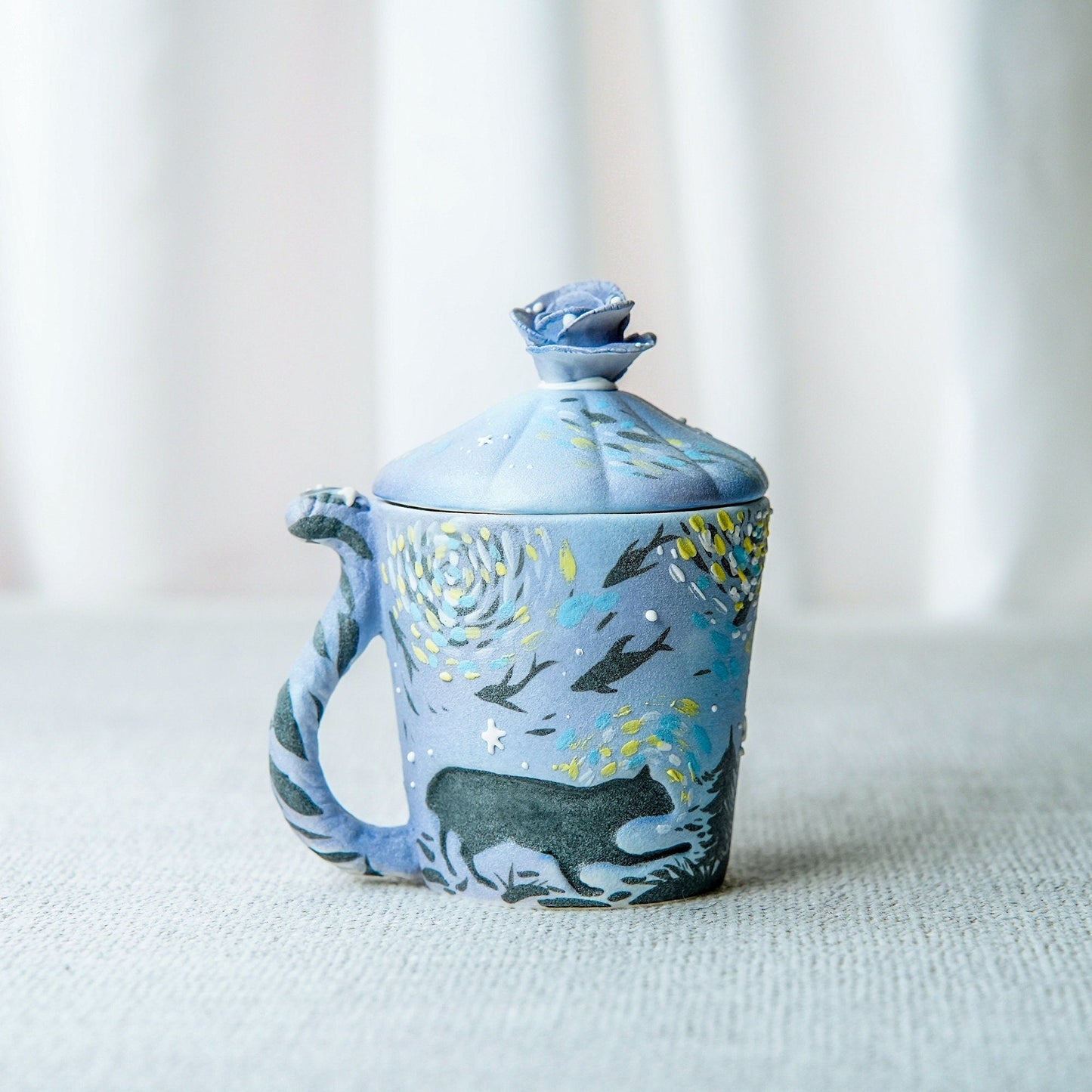 Night Sky Cat Mug & Saucer Set — view 7