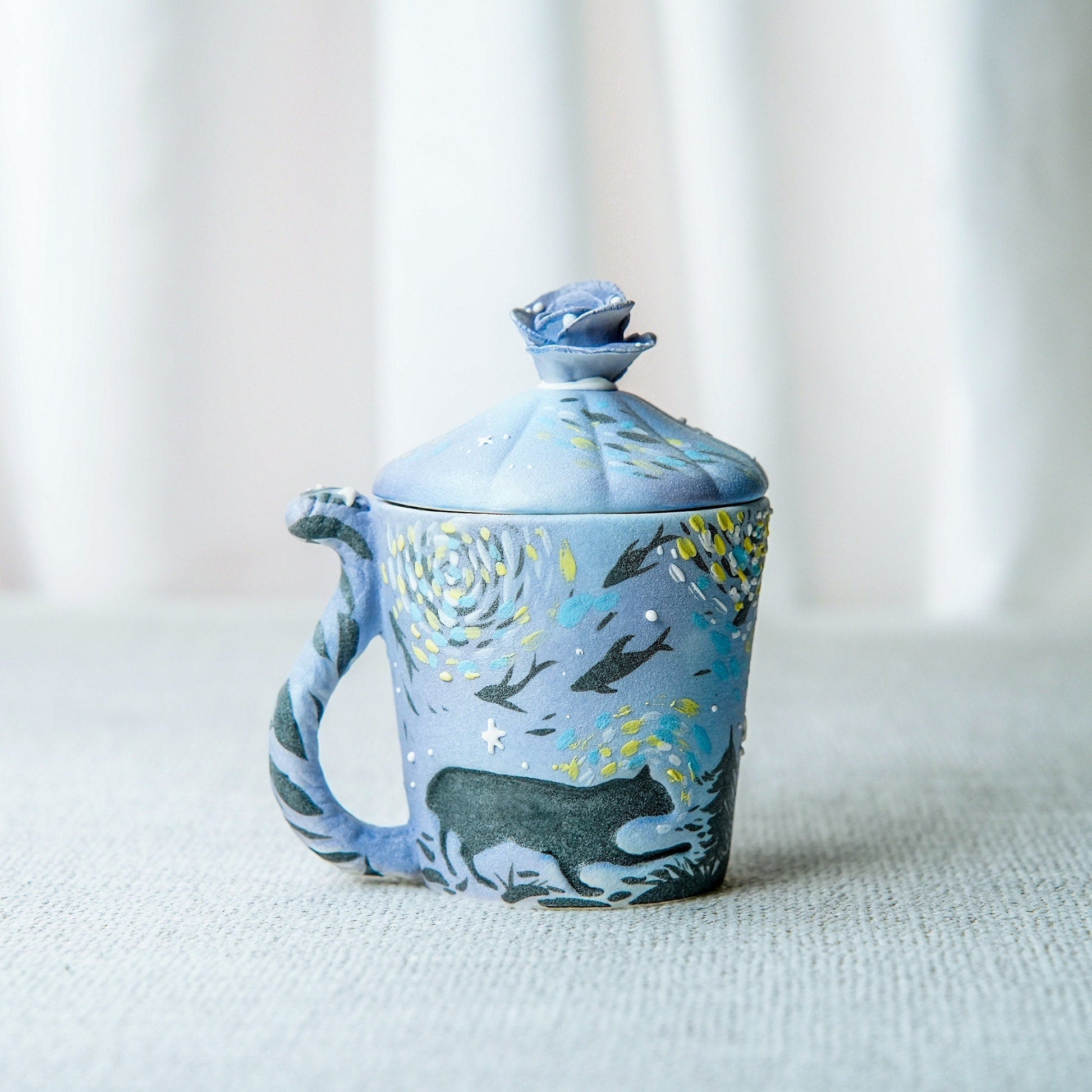 Night Sky Cat Mug & Saucer Set — view 7