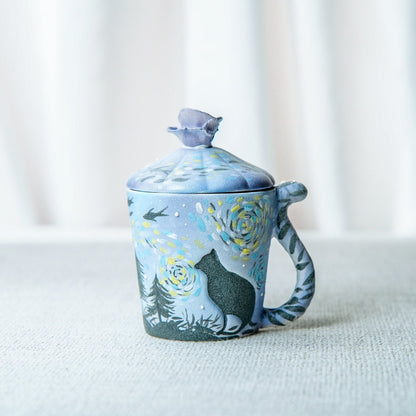 Night Sky Cat Mug & Saucer Set — view 8