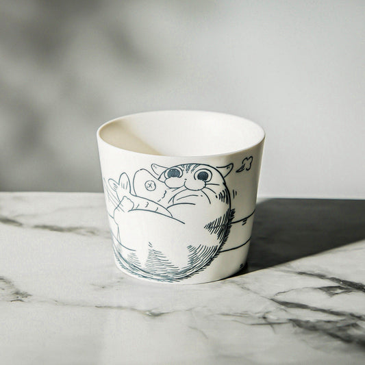 Cat Illustration Espresso Cup — view 1