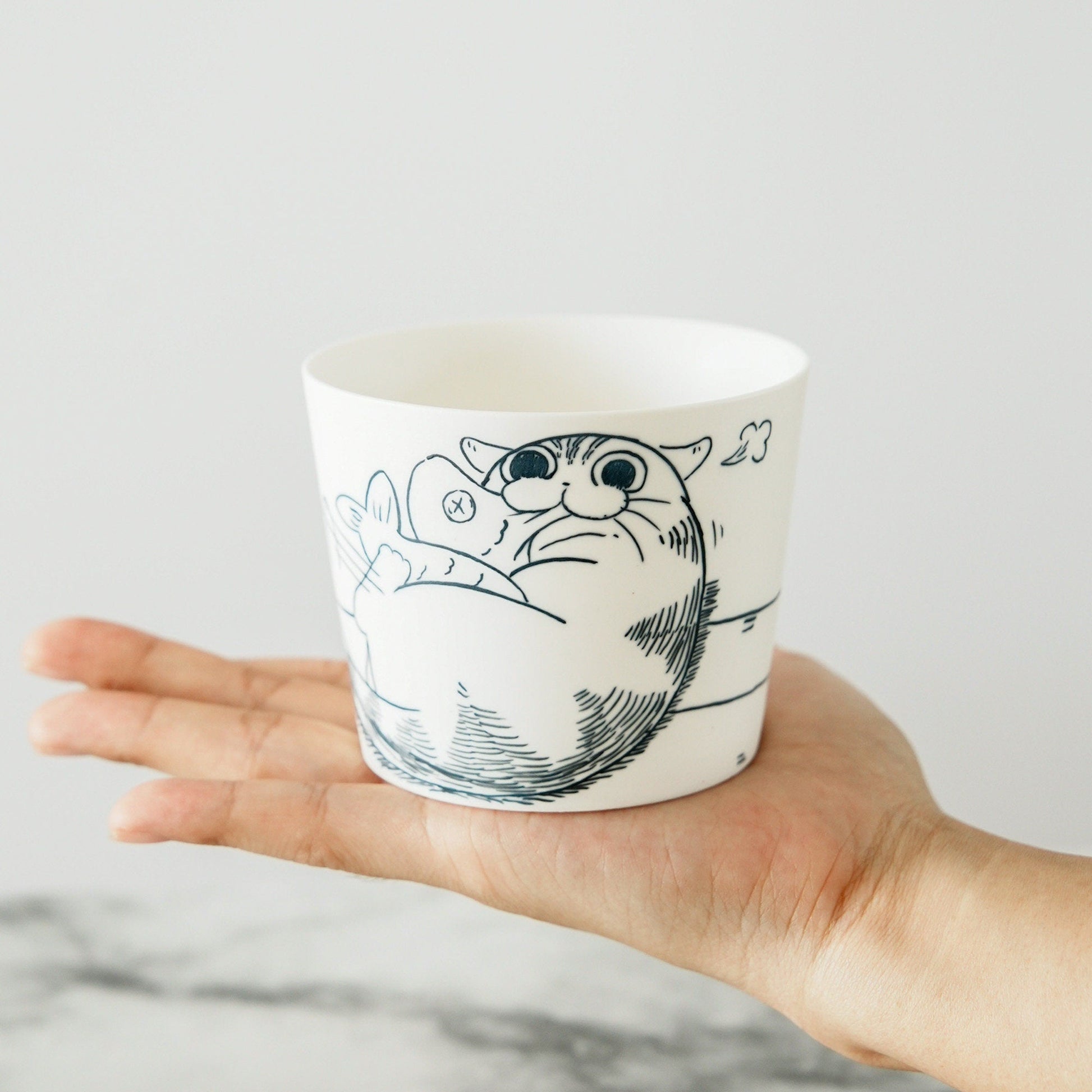 Cat Illustration Espresso Cup — view 3