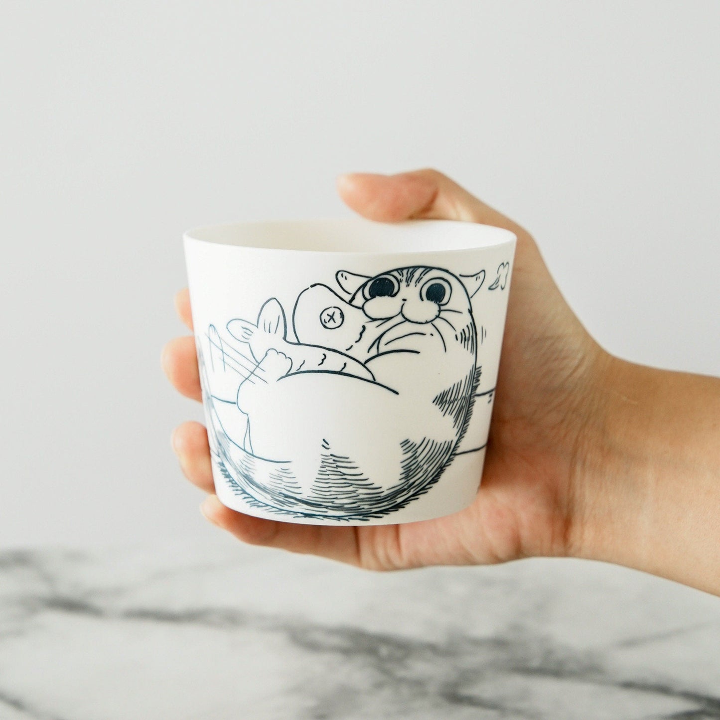 Cat Illustration Espresso Cup — view 4
