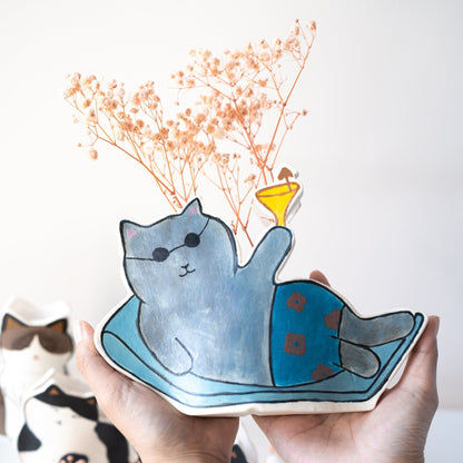 Sunglasses Cat Planter — view 2