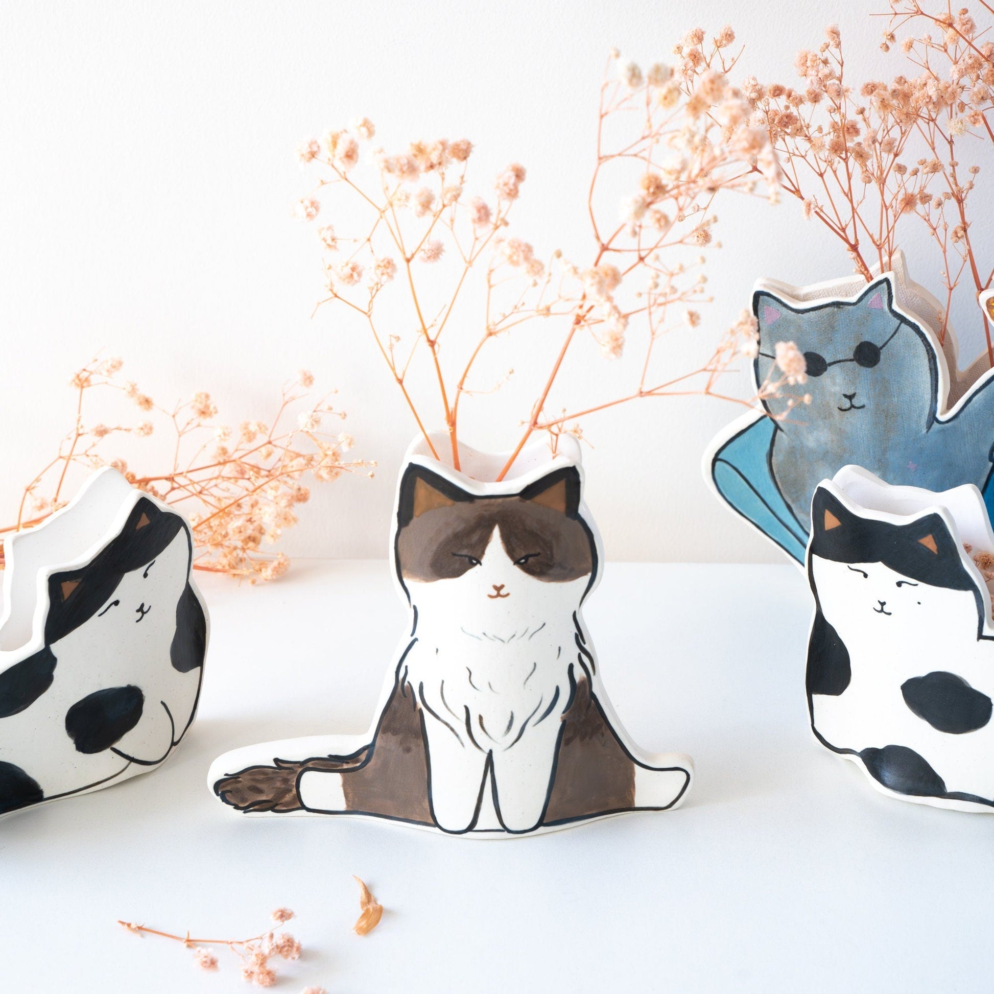 Kawaii Cat Vase — view 6