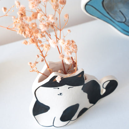 Cow Cat Ceramic Planter — view 4