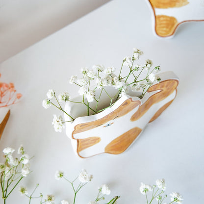 Orange Cat Ceramic Planter — view 4