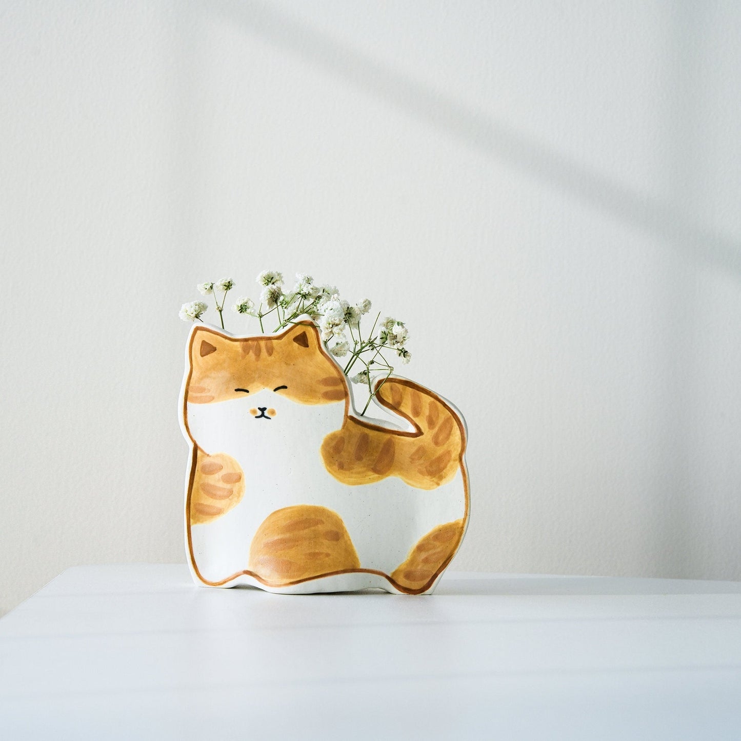 Orange Cat Ceramic Planter — view 5