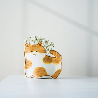 Orange Cat Ceramic Planter — view 5