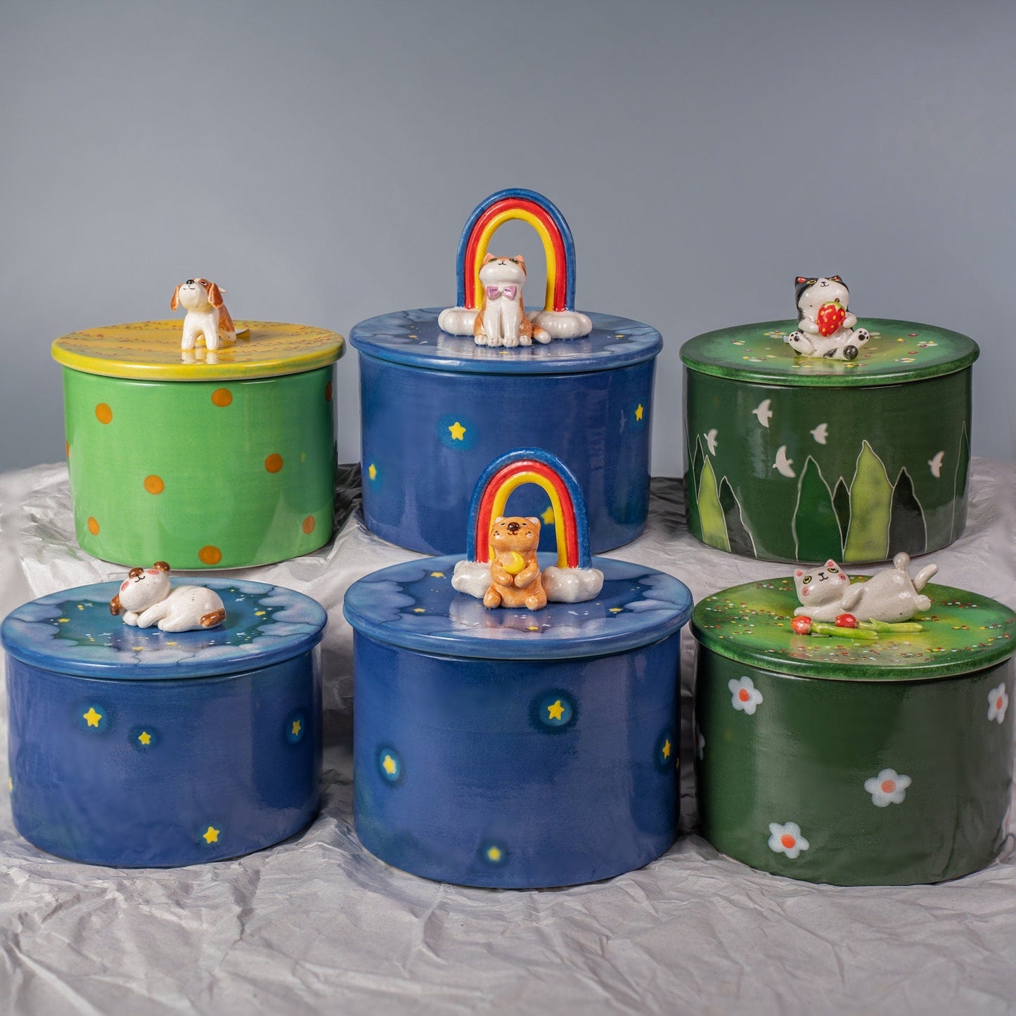 Forget-Me-Not Custom Pet Urn — view 1