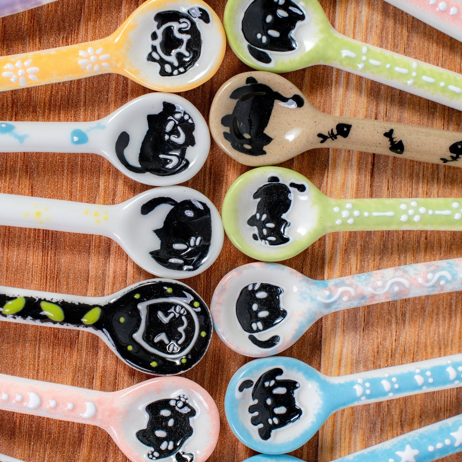 Cartoon Cat Ceramic Spoons — view 3
