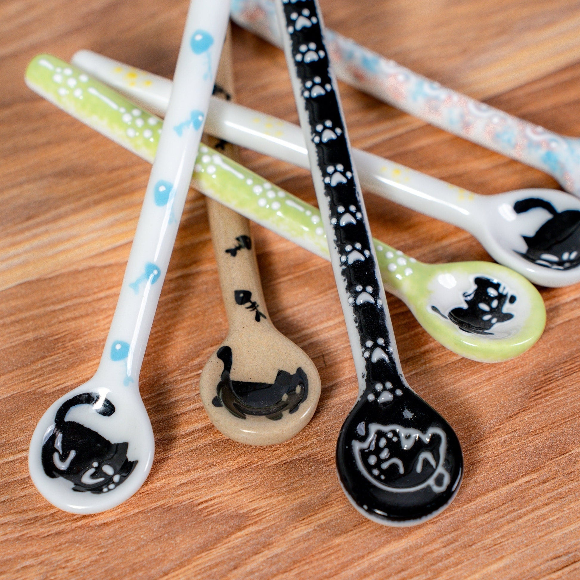 Cartoon Cat Ceramic Spoons — view 4