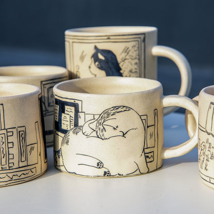 Shy Cat Hand-Painted Mug — view 10