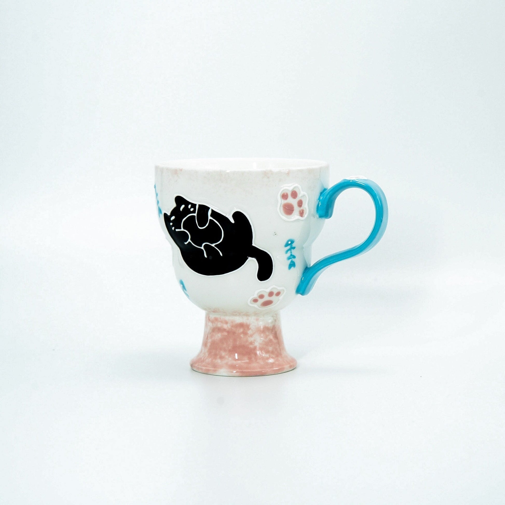 Black & Pink Cat Mug — view 3