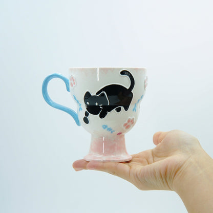 Black & Pink Cat Mug — view 6