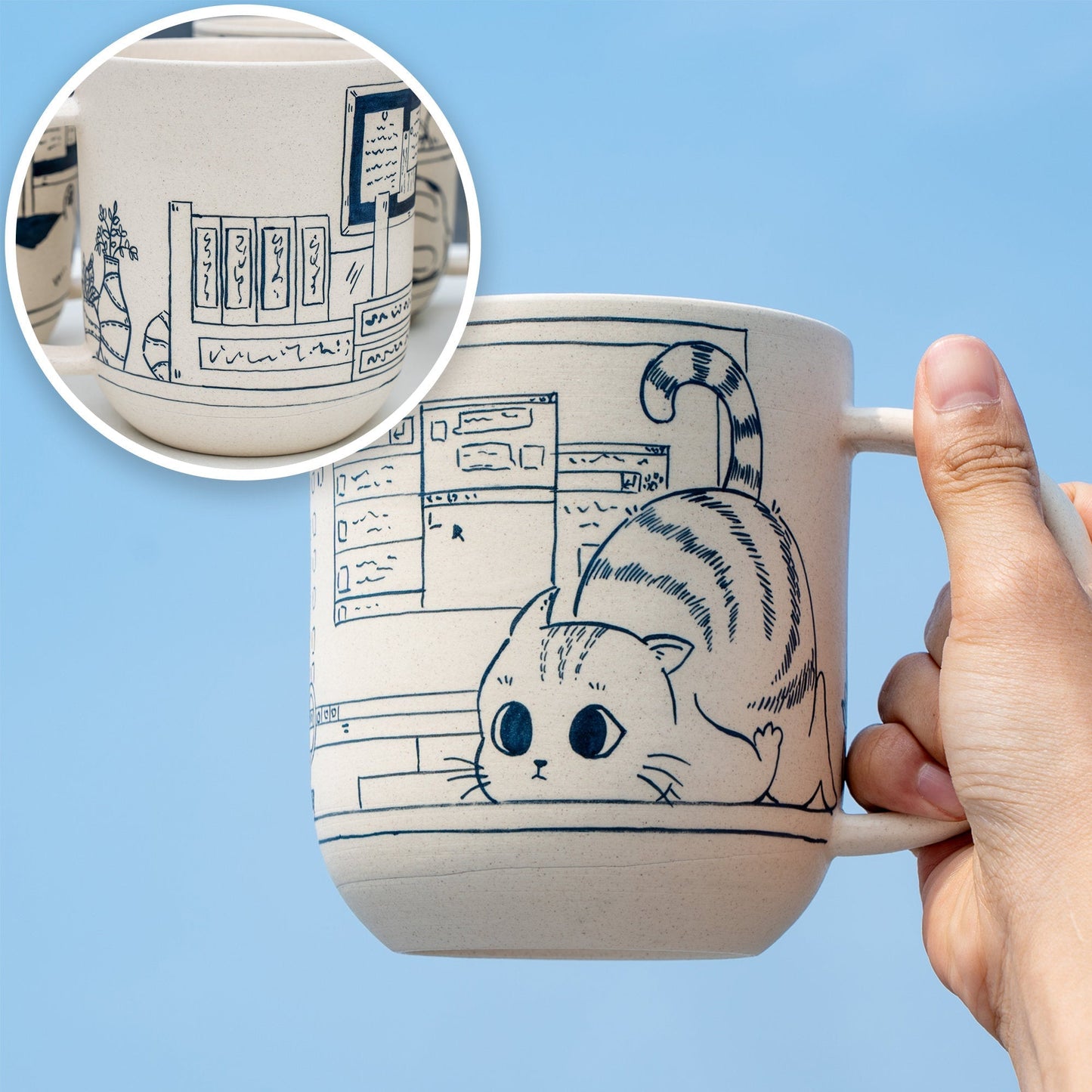 Leisurely Cat 17 oz Mug — view 1