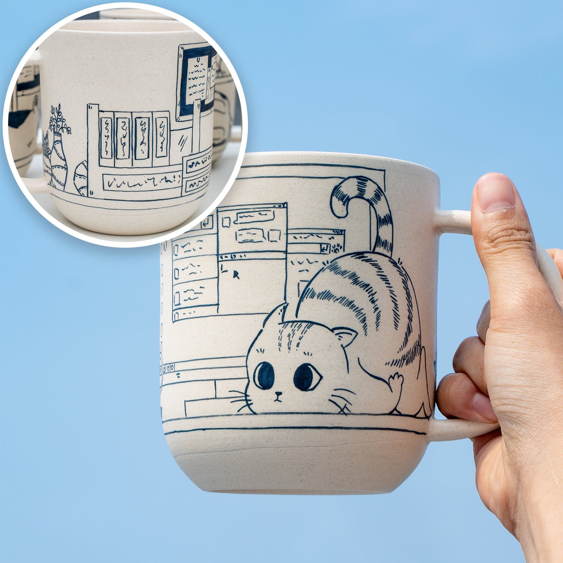 Leisurely Cat 17 oz Mug — view 1