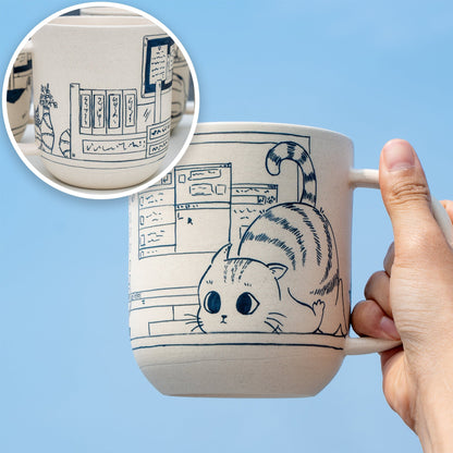 Leisurely Cat 17 oz Mug — view 1