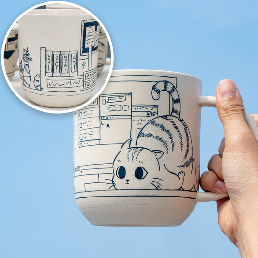 Leisurely Cat 17 oz Mug — view 1