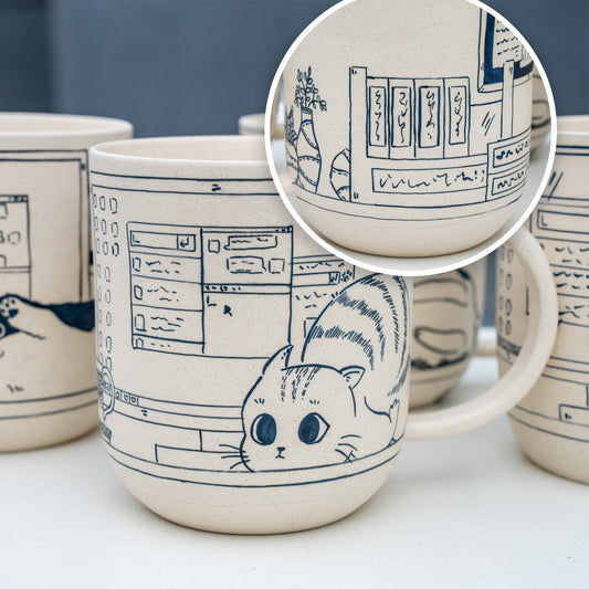Leisurely Cat 17 oz Mug — view 2