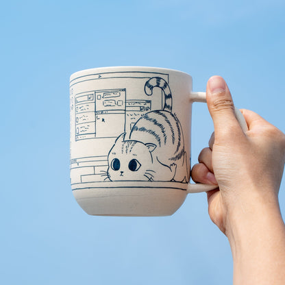 Leisurely Cat 17 oz Mug — view 3