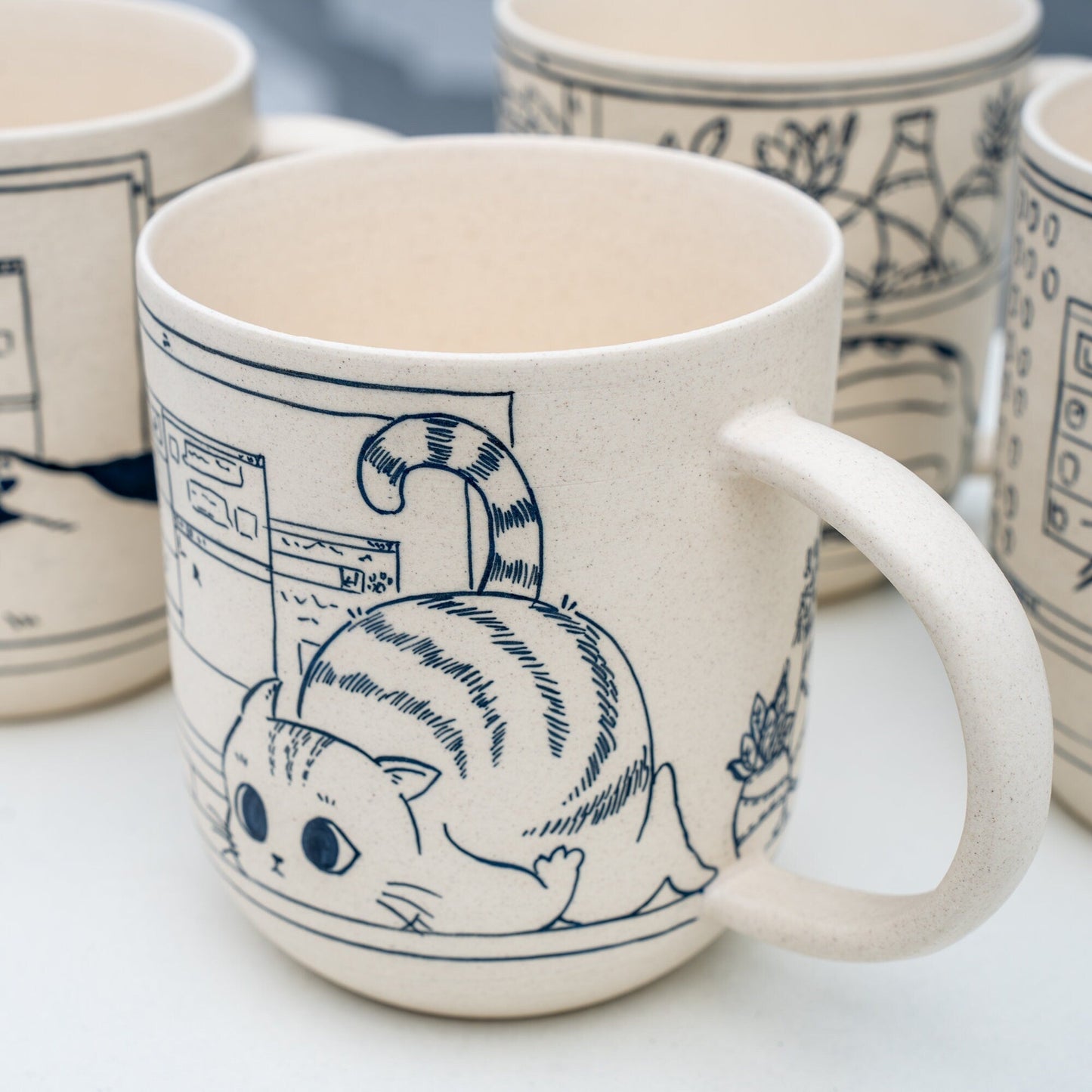 Leisurely Cat 17 oz Mug — view 4