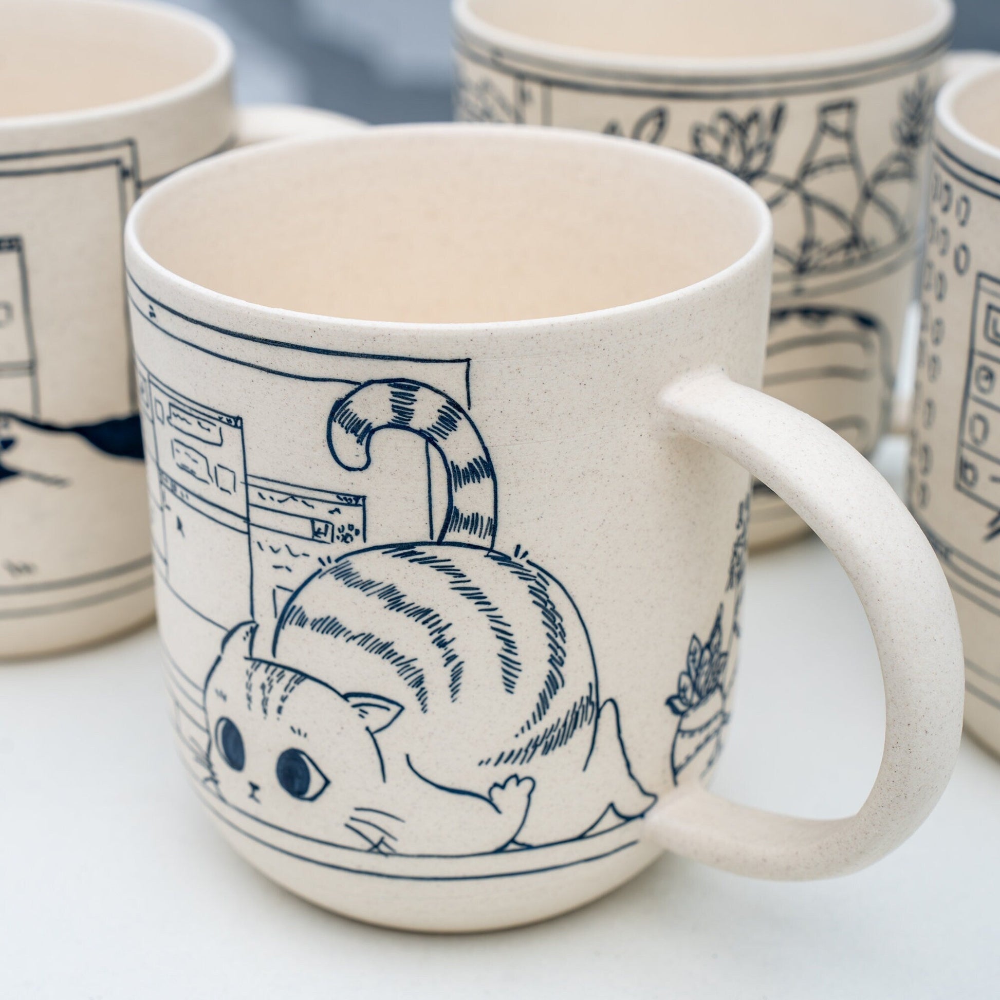 Leisurely Cat 17 oz Mug — view 4