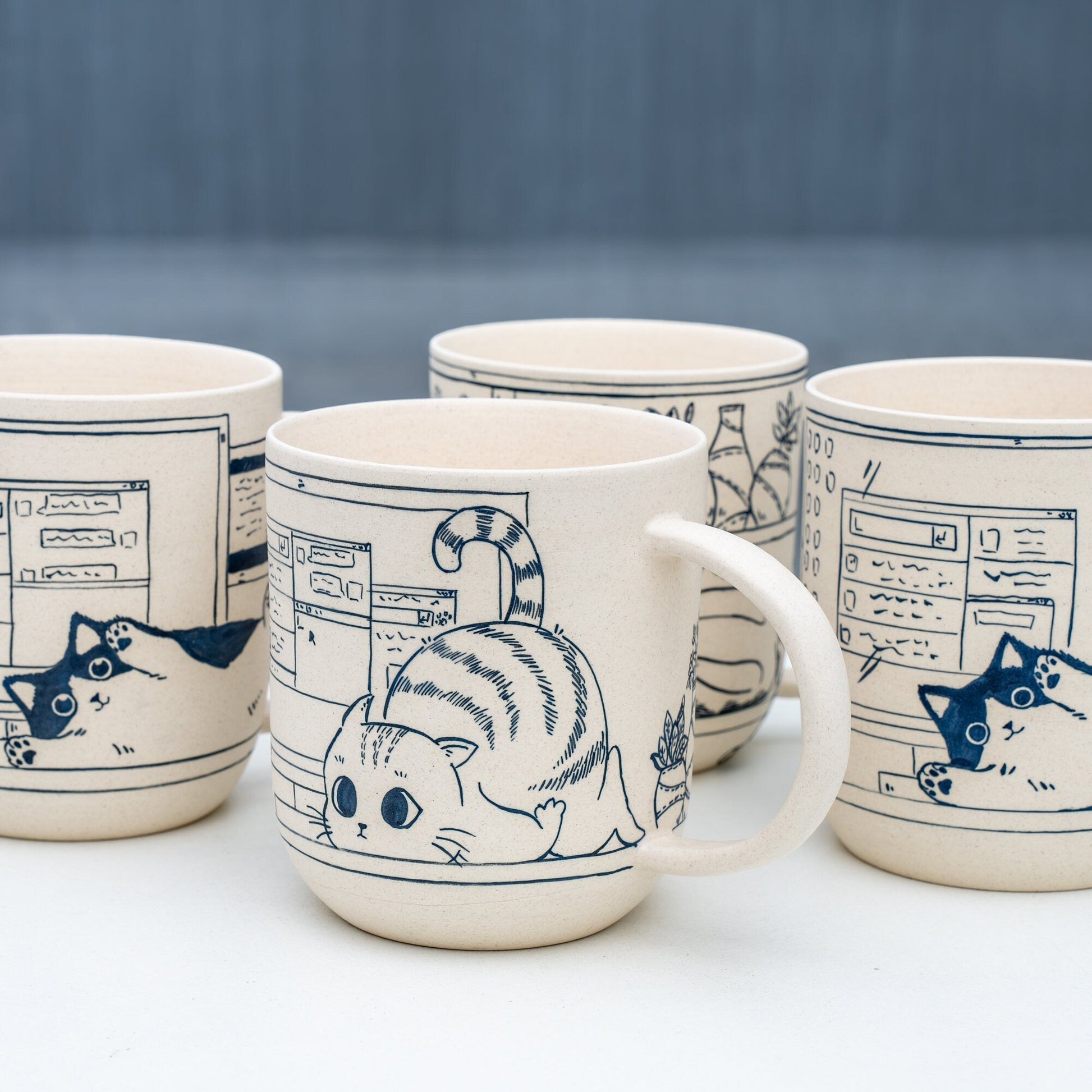 Leisurely Cat 17 oz Mug — view 5