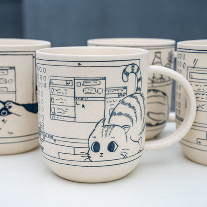 Leisurely Cat 17 oz Mug — view 7