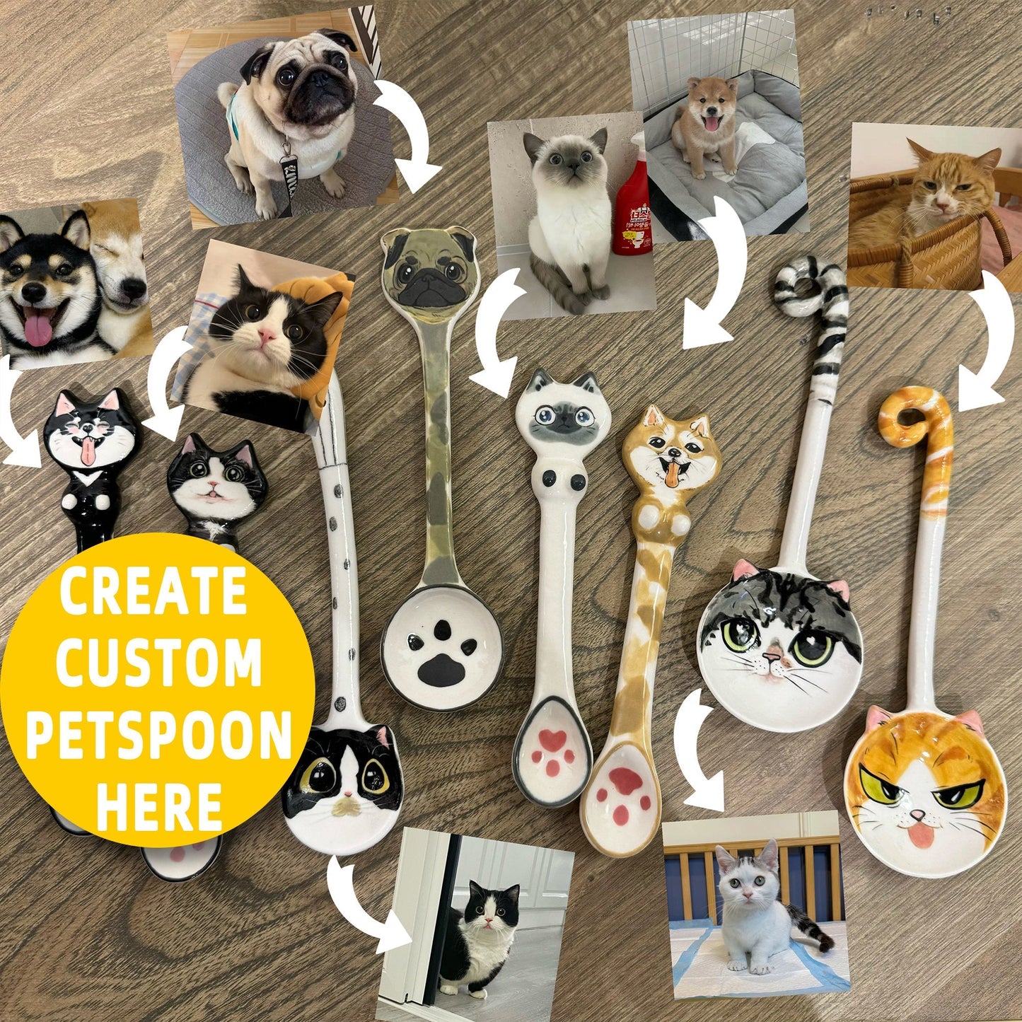 Custom Pet Ceramic Spoon — view 3