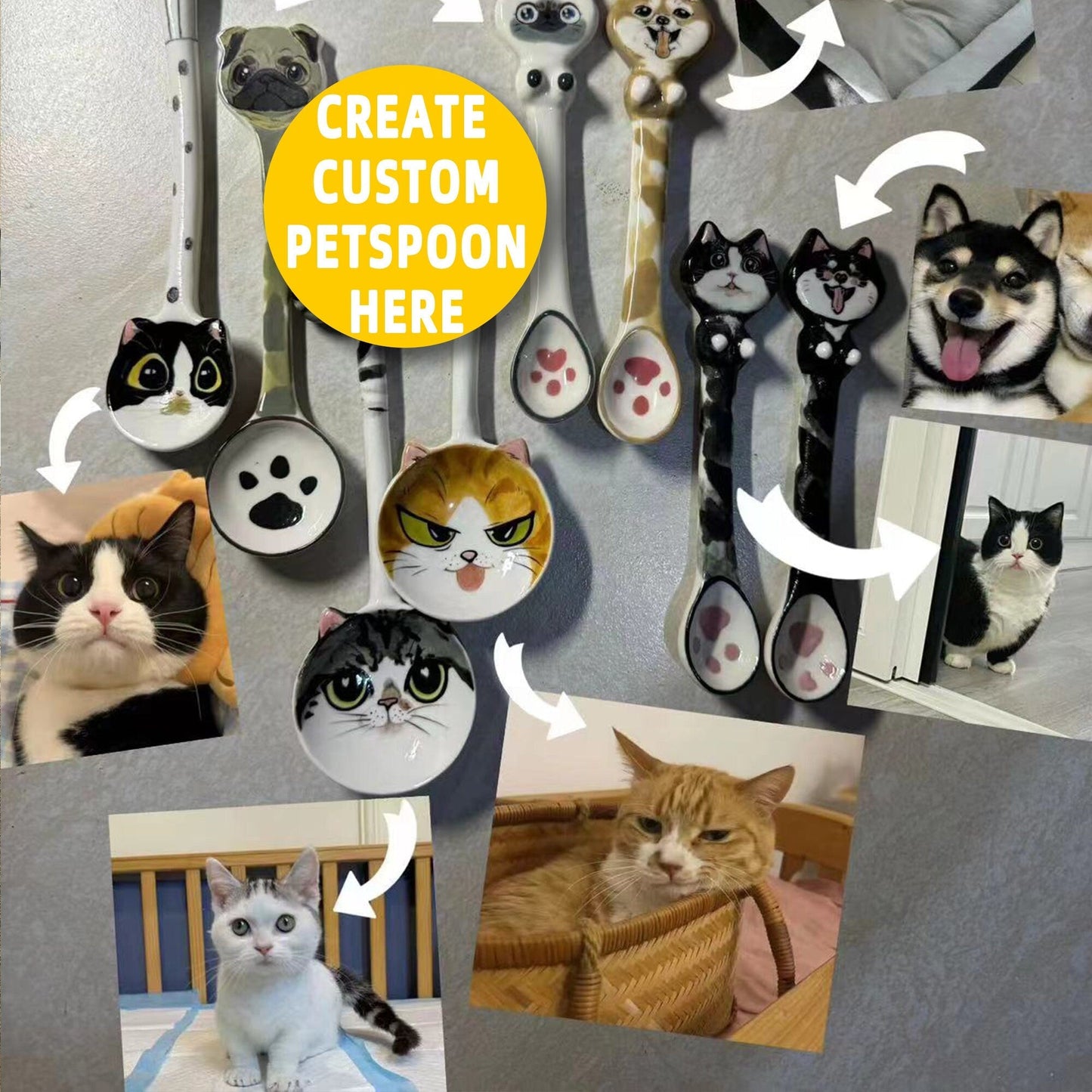 Custom Pet Ceramic Spoon — view 4