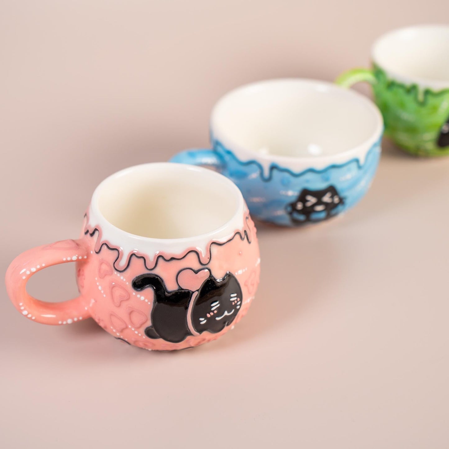 Black Kitty Hug Mug Collection — view 3