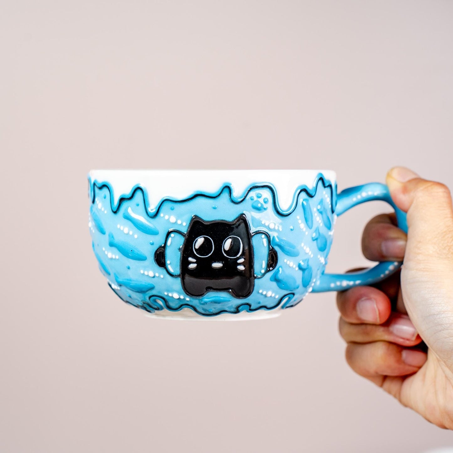 Black Kitty Hug Mug Collection — view 4