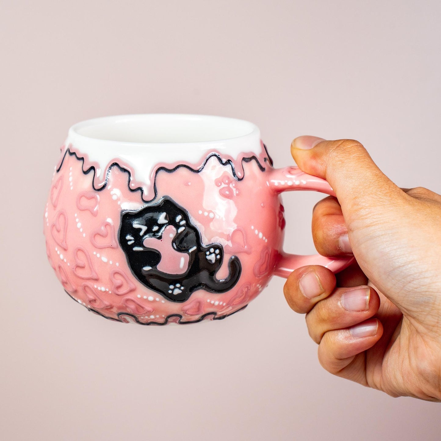 Black Kitty Hug Mug Collection — view 8