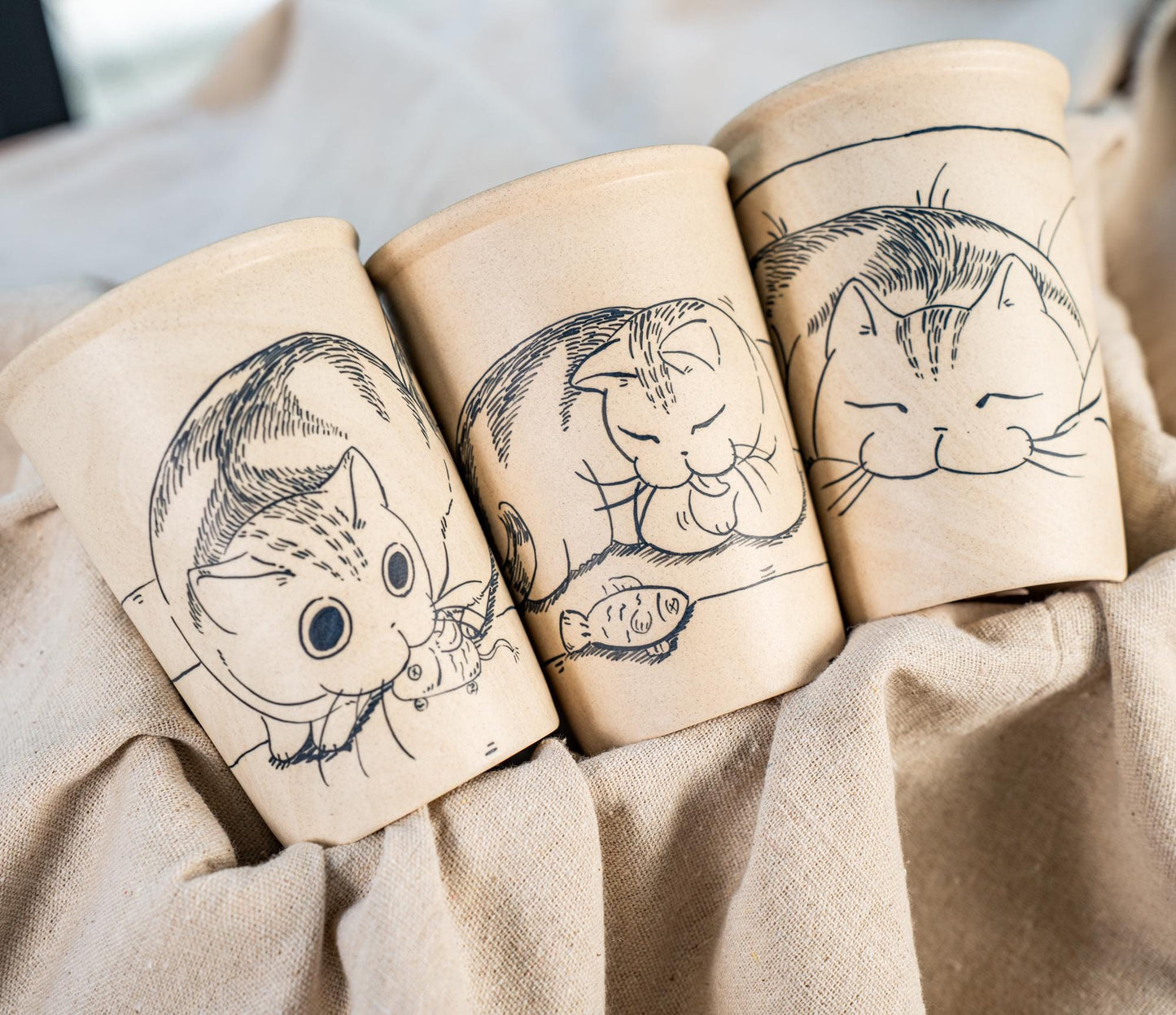 Lazy Cat Ceramic Tumbler — view 1
